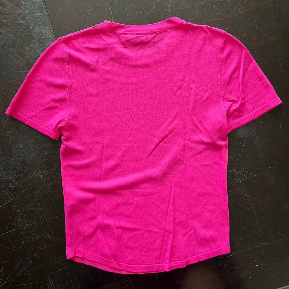 Zara Fuchsia Crew Neck Tee